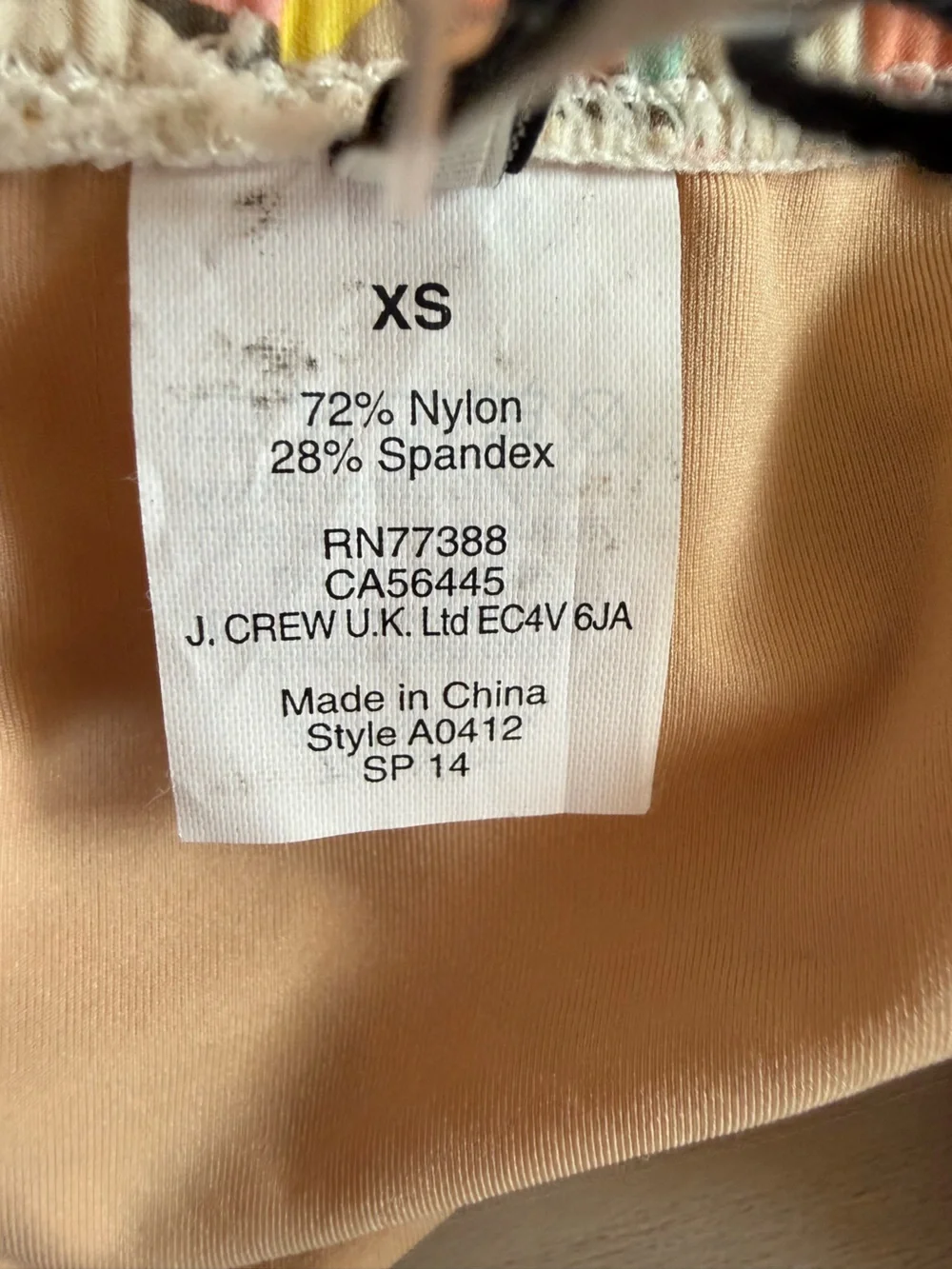J Crew Kaleidoscope Bikini Orange XS NWT
